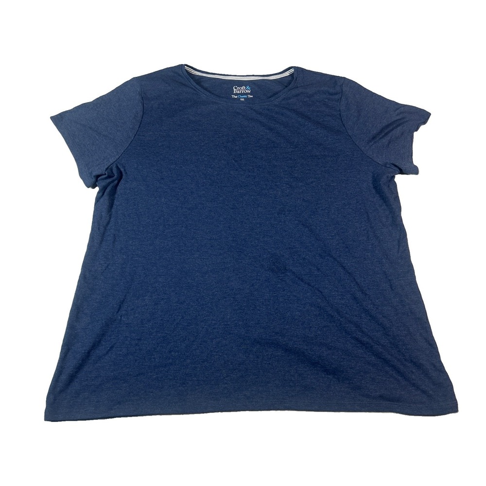 Croft & Barrow Navy Blue Short Sleeve Crewneck T-Shirt 2X